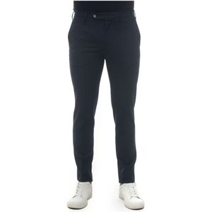 Pt01, Broeken, Heren, Blauw, M, Wol, Chino -broek