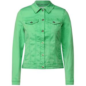Cecil, Jassen, Dames, Groen, S, Denim, Klassieke Denim Jack met Overhemdkraag