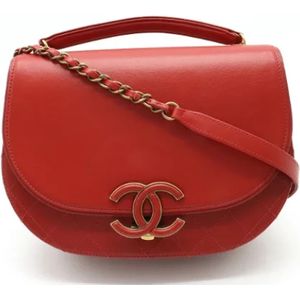 Chanel Vintage, Pre-owned, Dames, Rood, ONE Size, Leer, Pre-owned Leather chanel-bags