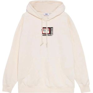 Obey, Sweatshirts & Hoodies, Heren, Beige, L, Katoen, Geborduurde hoodie met zak