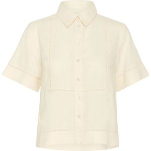 Part Two, Blouses & Shirts, Dames, Beige, S, Linnen, Eggnog Shirt Blouse Rebittapw Stijl