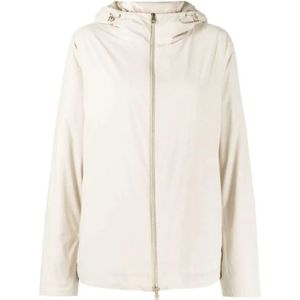 Herno, Jassen, Dames, Wit, M, Korte Jas met Capuchon