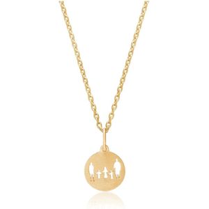 Frk. Lisberg, Accessoires, Dames, Geel, S, Familie Ketting voor Moeder Silhouet Hanger
