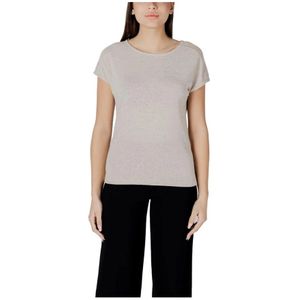 Street One, Tops, Dames, Beige, S, Polyester, Kanten Schouder T-Shirt