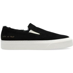 Common Projects, Schoenen, Dames, Zwart, 36 EU, Suède, Slip-On Sneakers