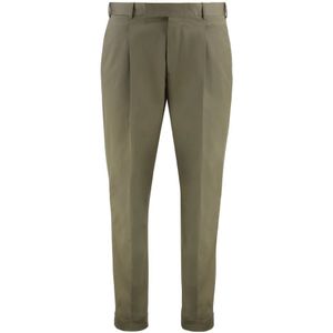 PT Torino, Broeken, Heren, Groen, 2Xl, Katoen, Stretch katoenen broek met zakken