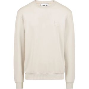 Iceberg, Sweatshirts & Hoodies, Heren, Beige, L, Crewneck Sweatshirt