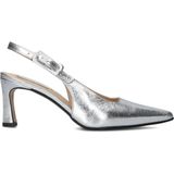 Lina Locchi, Schoenen, Dames, Grijs, 39 EU, Zilveren Slingbacks voor Elegante Avonden