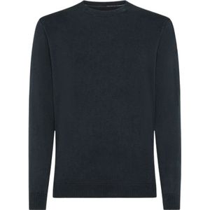 Rrd, Truien, Heren, Blauw, 2Xl, Katoen, Blauwe Gebreide Trui Ronde Hals