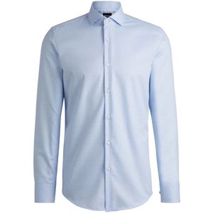 Hugo Boss, Overhemden, Heren, Blauw, M, Katoen, Polka-dot Katoenen Overhemd