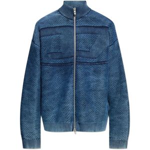 Diesel, Truien, Heren, Blauw, L, Katoen, Cardigan K-Klevery-Zip