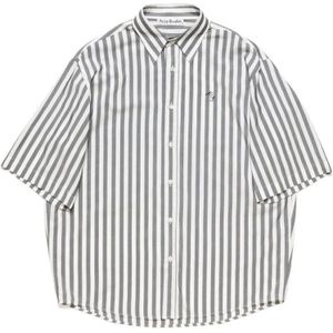 Acne Studios, Overhemden, Heren, Zwart, M, Polyester, Casual Shirts