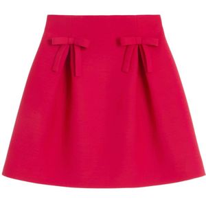 Valentino Garavani, Rokken, Dames, Roze, M, Wol, Chique Rok met Uniek Design