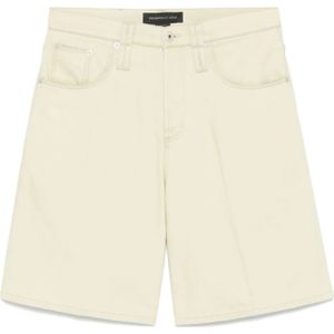 Federico Cina, Korte broeken, Heren, Groen, M, Lichtgroene Klassieke Vijf-Pocket Jeans
