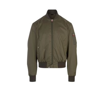 Kiton, Jassen, Heren, Groen, 2Xl, Katoen, Klassiek Bomberjack