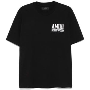 Amiri, Tops, Heren, Wit, XL, Wol, Jazz Wolf Grafische Tee