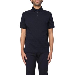 Emporio Armani, Tops, Heren, Blauw, L, Katoen, Polo Shirt