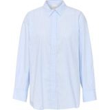 Part Two, Blouses & Shirts, Dames, Blauw, XS, Katoen, Klassiek Blauw Gestreept Overhemd