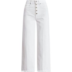 Polo Ralph Lauren, Jeans, Dames, Wit, W25, Katoen, Wide Crop Jeans