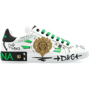 Dolce & Gabbana, Schoenen, Heren, Veelkleurig, 39 EU, Leer, Sportschoenen