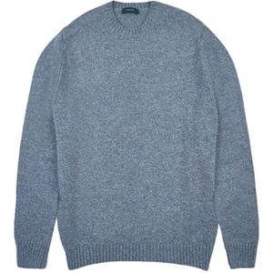 Zanone, Truien, Heren, Blauw, L, Stijlvolle Sweaters Collectie