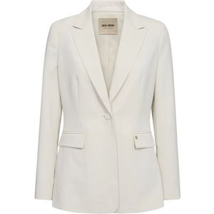 MOS Mosh, Jassen, Dames, Wit, 2Xl, Polyester, Elegant Mmleonora Miley Blazer Ecru