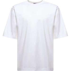 Herno, Tops, Heren, Wit, L, Witte T-shirts en Polos, Boxy Fit