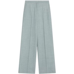 Loulou Studio, Broeken, Dames, Groen, L, Katoen, Wijde broek