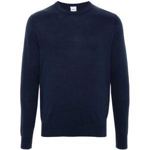 Aspesi, Truien, Heren, Blauw, S, Blauwe Sweatshirt voor Stijlvolle Look