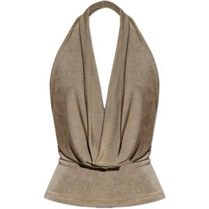 Misbhv, Tops, Dames, Beige, S, Top zonder rug