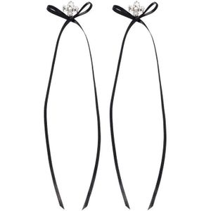 Simone Rocha, Accessoires, Dames, Grijs, ONE Size, Vlinder Kristal Oorbellen Set
