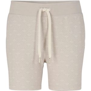 Joop!, Korte broeken, Dames, Beige, S, Katoen, Elastische shorts met logoprint