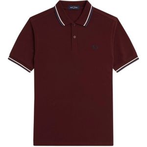 Fred Perry, Tops, Heren, Rood, M, Katoen, Bordeaux Logo Polo Shirt