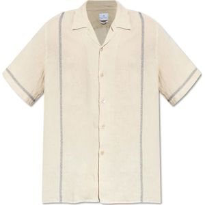 PS By Paul Smith, Overhemden, Heren, Beige, S, Linnen, Linnen overhemd