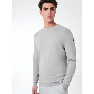 Rrd, Truien, Heren, Grijs, M, Grijze Stretch Stof Crewneck Sweater