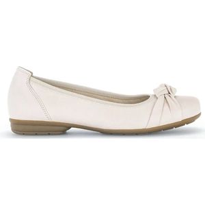 Gabor, Schoenen, Dames, Beige, 39 EU, Leer, Ivoorleren Klassieke Comfortabele Ballerina`s