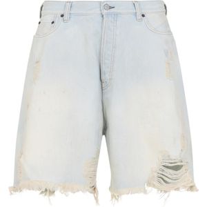 Acne Studios, Korte broeken, Heren, Blauw, L, Katoen, Blauwe Bermuda's voor Mannen