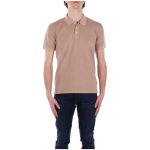 Woolrich, Tops, Heren, Beige, XL, Katoen, Beige T-shirts en Polos met Logo