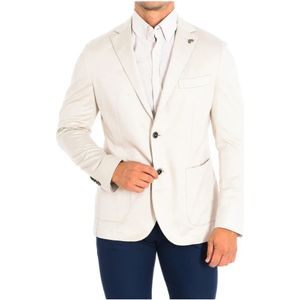 La Martina, Jassen, Heren, Beige, 2Xl, Katoen, Blazer met lange mouwen