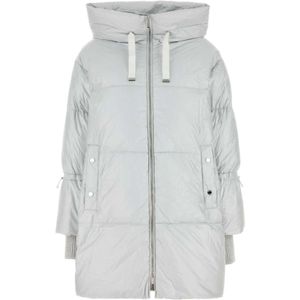 Moorer, Jassen, Dames, Wit, S, Nylon, Justine donsjack in ijsnylon