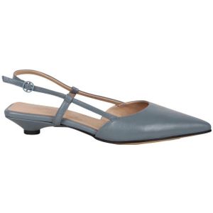 Pomme D'or, Schoenen, Dames, Blauw, 36 EU, Leer, Tonal Metal Slingback Schoenen