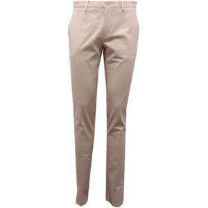 Etro, Broeken, Heren, Beige, S, Katoen, Slim Fit Katoenen Broek Made in Italy