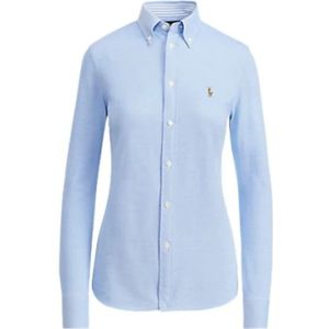 Polo Ralph Lauren, Blouses & Shirts, Dames, Blauw, XL, Katoen, Heidi Oxford Knit Shirt