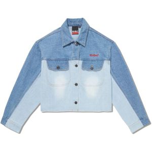 Kickers, Jassen, Dames, Blauw, XS, Denim, Denim Overhemd Lange Mouw