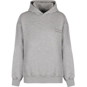 Philosophy di Lorenzo Serafini, Sweatshirts & Hoodies, Dames, Grijs, S, Katoen, Katoenen Hoodie met Geribbelde Manchetten