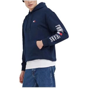 Tommy Hilfiger, Sweatshirts & Hoodies, Heren, Blauw, L, Katoen, Retro Chic Archive Hoodie