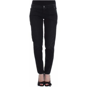 Ermanno Scervino, Jeans, Dames, Zwart, W24, Katoen, Elegante zwarte slim fit jeans