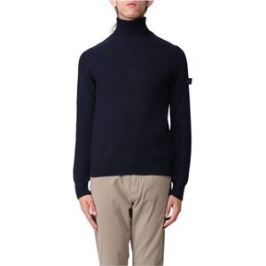 Peuterey, Truien, Heren, Blauw, M, Polyester, Blauwe Coltrui Trui