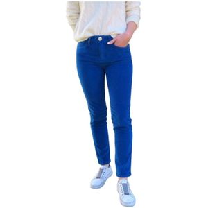 Islow, Broeken, Dames, Blauw, W29, Katoen, Corduroy Slim 7/8 Broek