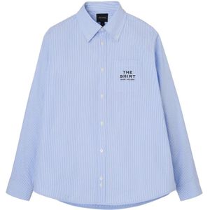 Marc Jacobs, Blouses & Shirts, Dames, Blauw, M, Katoen, Gestreept Shirt - Stijlvol Mode-Essentieel